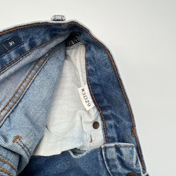 Denim Colab cut off denim jean shorts women's size 30 blue white - Picture 9 of 12